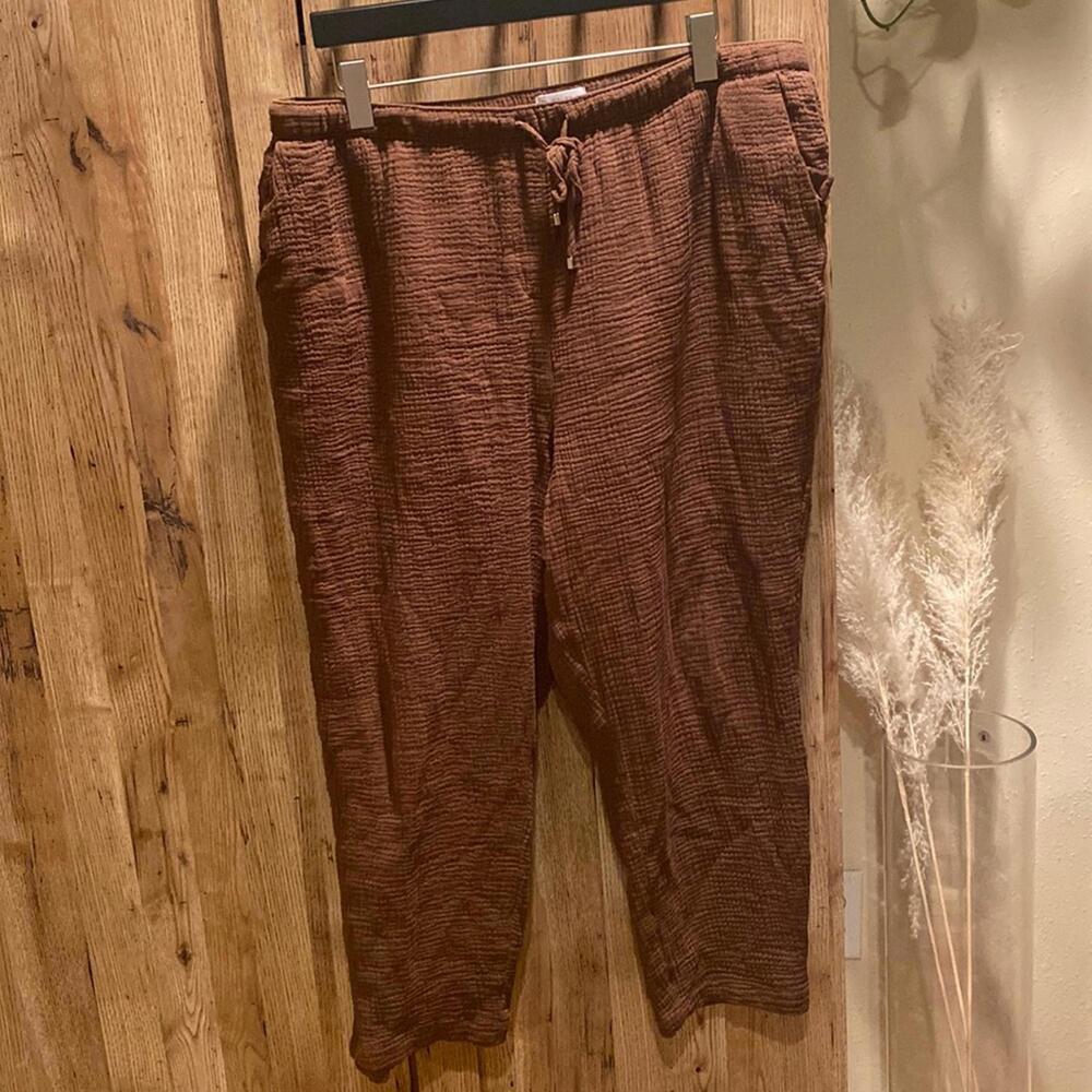Calvin Klein brown cotton pants